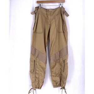 Abercrombie Pants Womens 10 Cargo Paratrooper Streetwear Grunge Khaki Tan Y2K